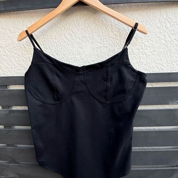 Abercrombie & Fitch Soft Collection Corset Bodysuit in Black | XL - Picture 3 of 5